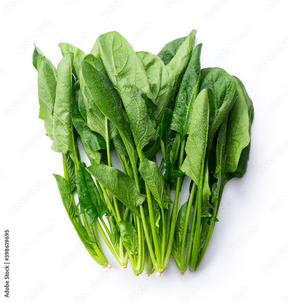 Spinach on a white background