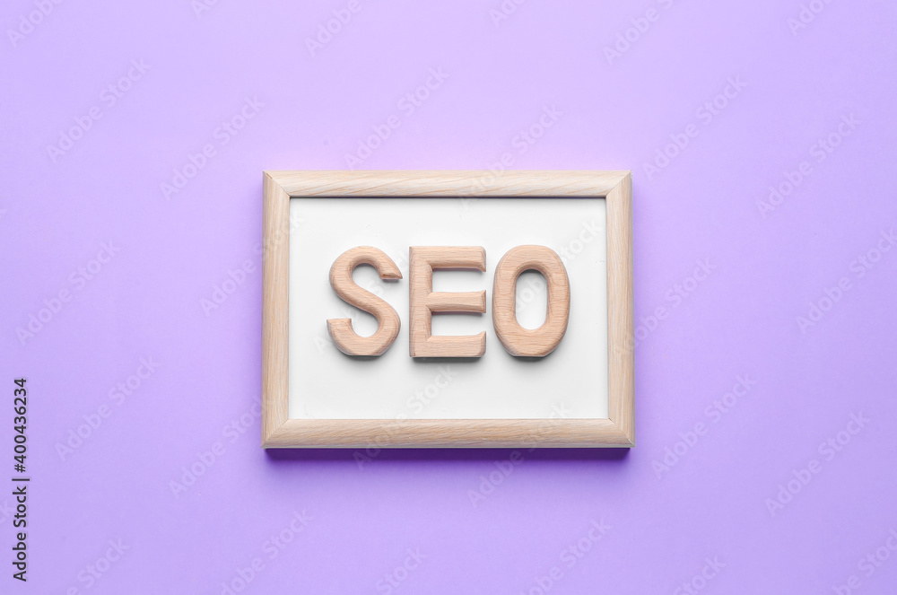 Abbreviation SEO on color background