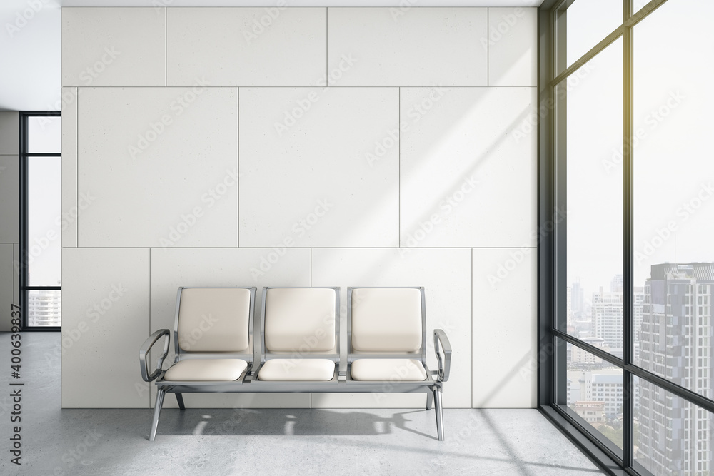 Chairs in modern waiting room