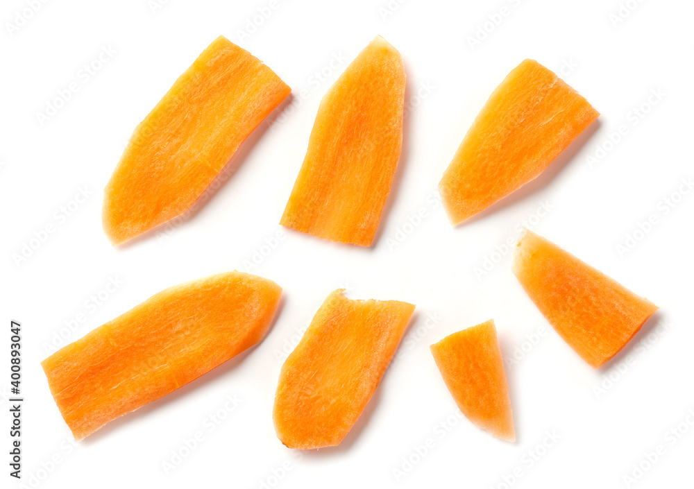 fresh raw carrot slices