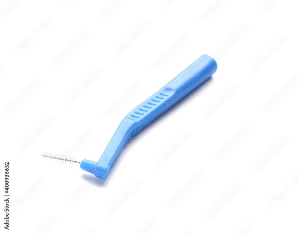 Toothbrush for dental braces on white background