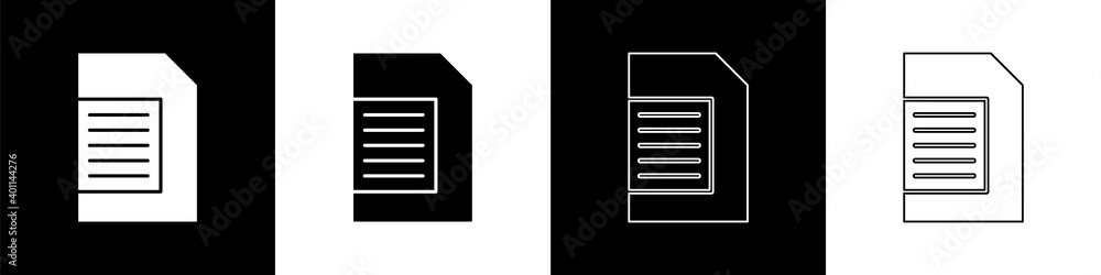 Set Laundry detergent for automatic wash machine icon isolated on black and white background. Vector