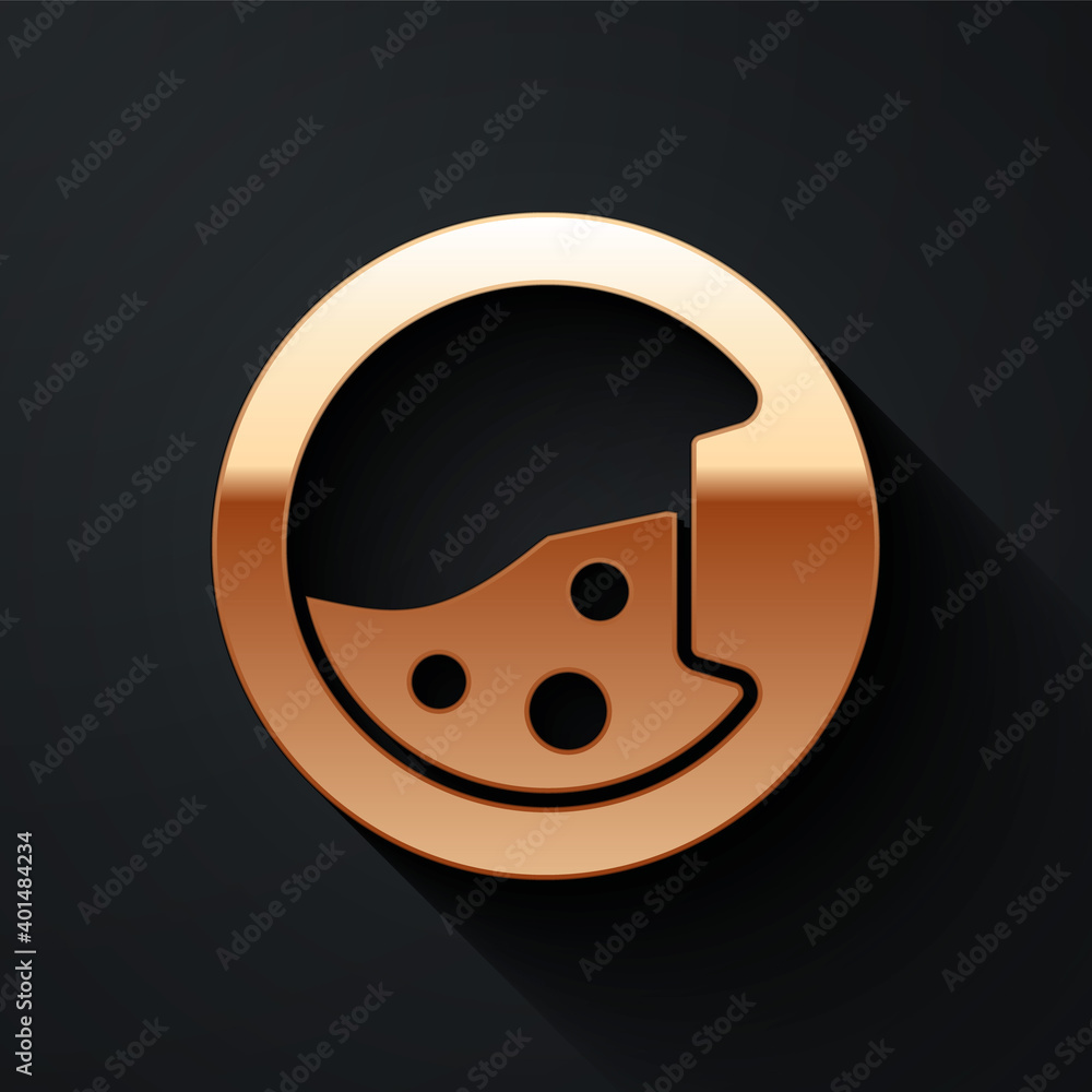 Gold Washer icon isolated on black background. Washing machine icon. Clothes washer - laundry machin