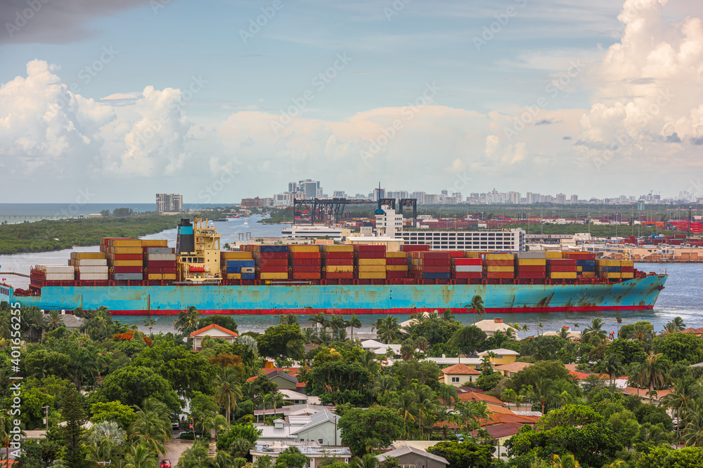 Cargo Ship in Ft. Lauderdale