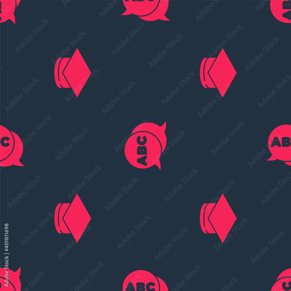 Set Graduation cap and Alphabet on seamless pattern. Vector.