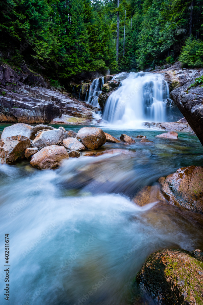 Low falls in Golden Ears Provincial Park