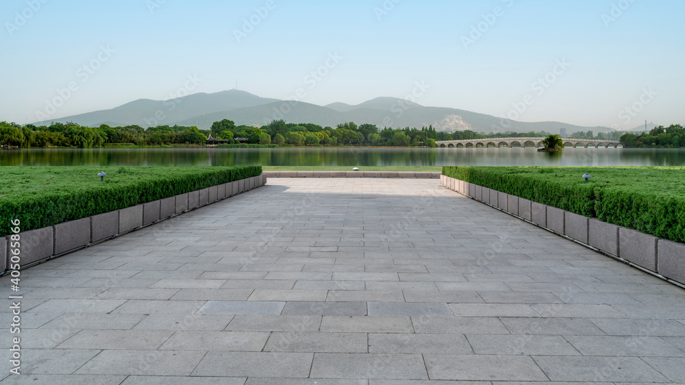 Roads and architectural landscape of modern Chinese cities.