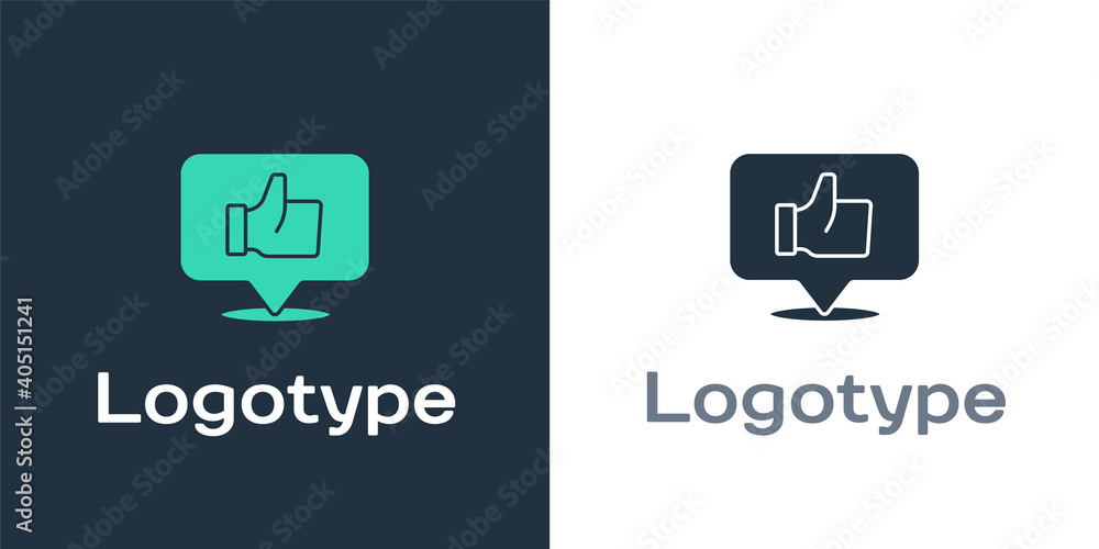 Logotype Hand like icon isolated on white background. Logo design template element. Vector.