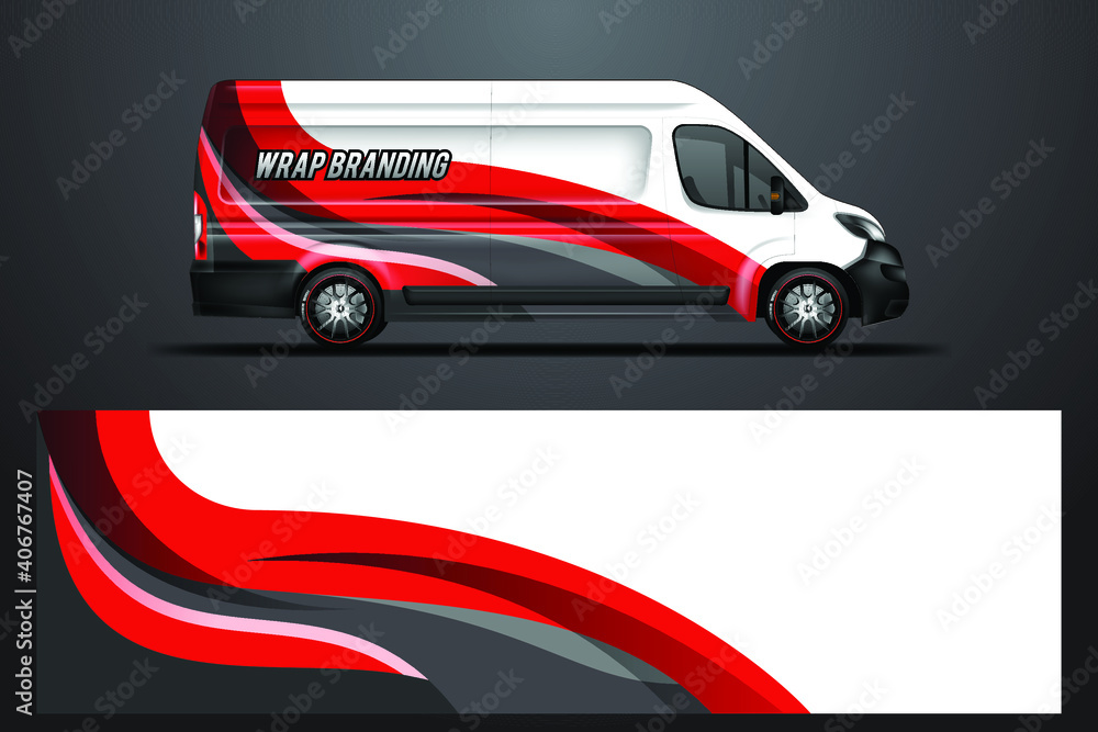 Van Wrap Designs Vector , Livery Sticker Car