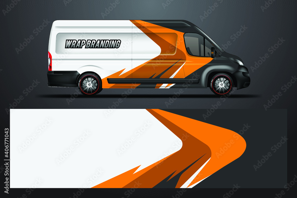 Van Wrap Designs Vector , Livery Sticker Car