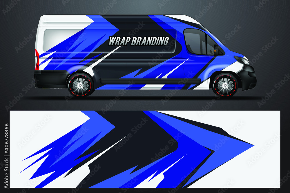 Van Wrap Designs Vector，Livery贴纸车