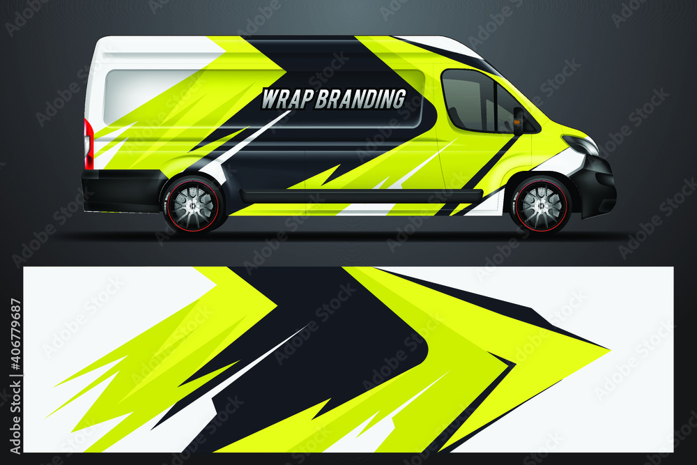 Van Wrap设计矢量，Livery贴纸车