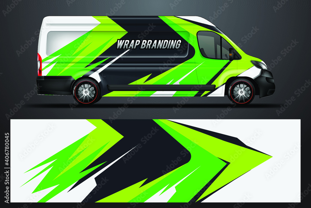 Van Wrap设计矢量，Livery贴纸车