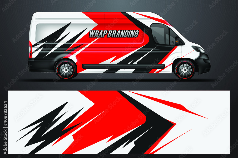 Van Wrap Designs Vector，Livery贴纸车