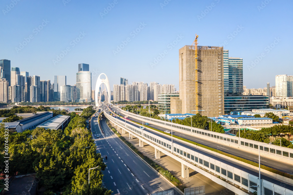 中国广州建筑景观航拍