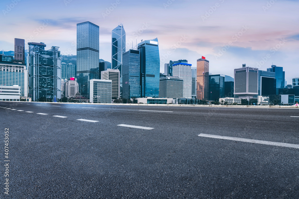 Roads and architectural landscape of modern Chinese cities.