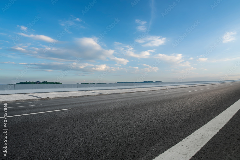 Road ground and sky cloud landscape