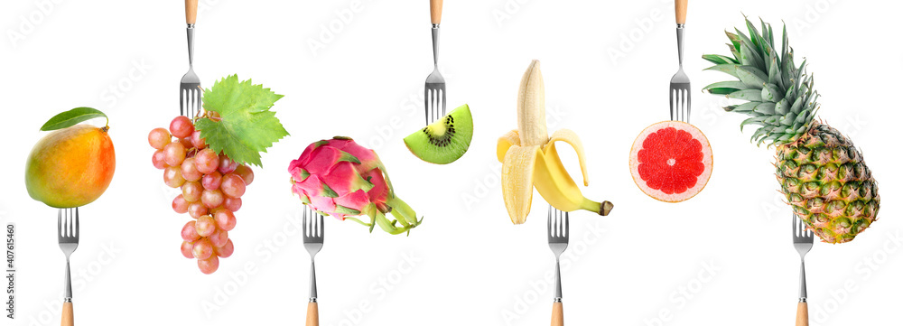 Tasty dragon fruit on white background