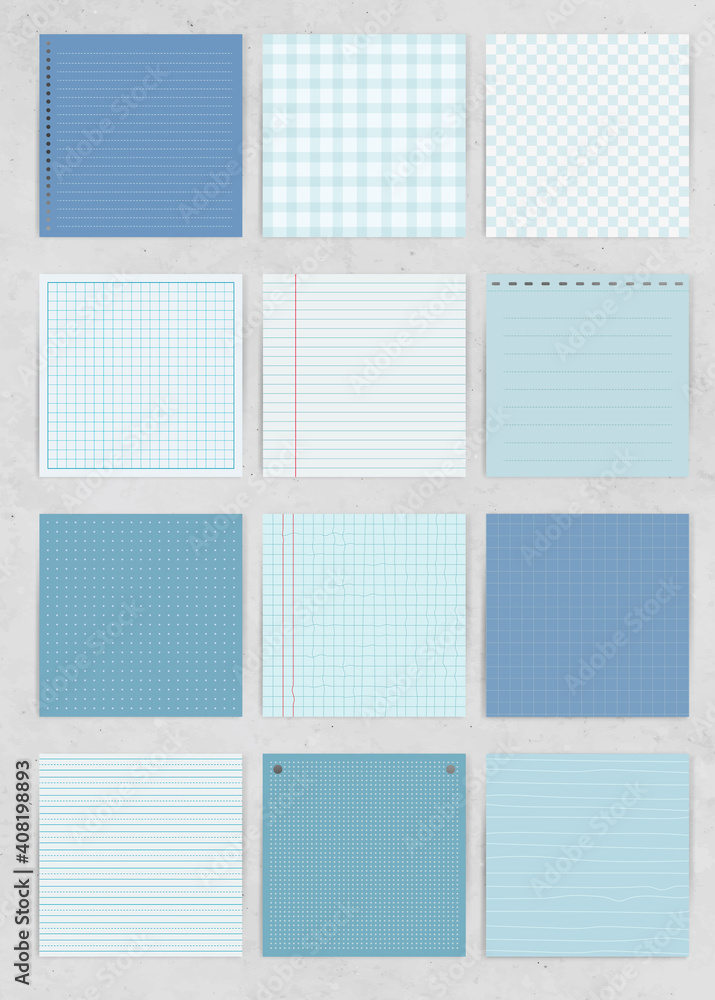 Note paper collection vector