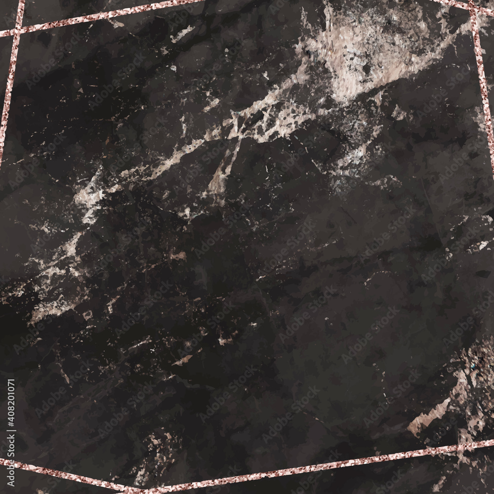 Blank black marble textured background vector