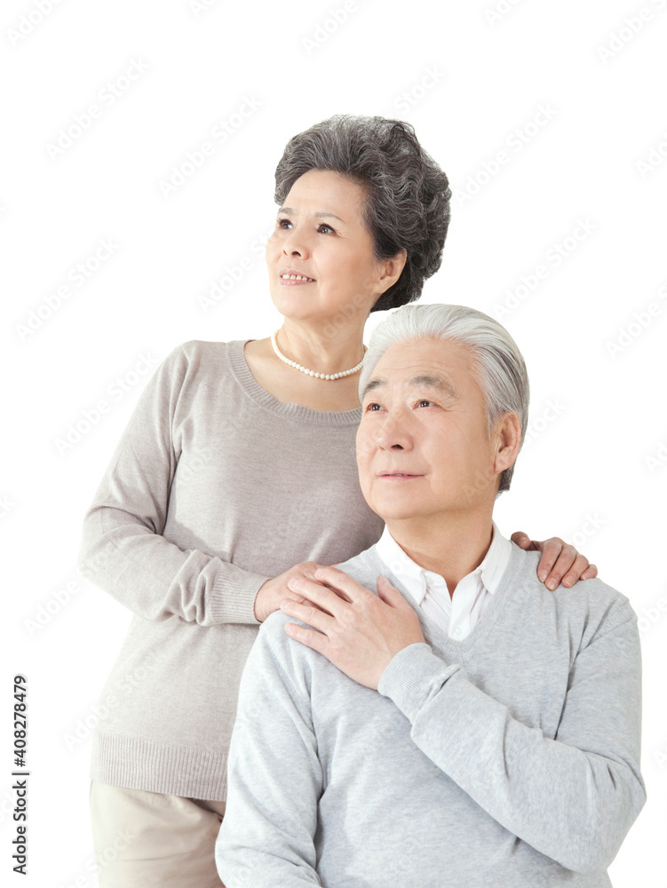 Happy old couple in the East