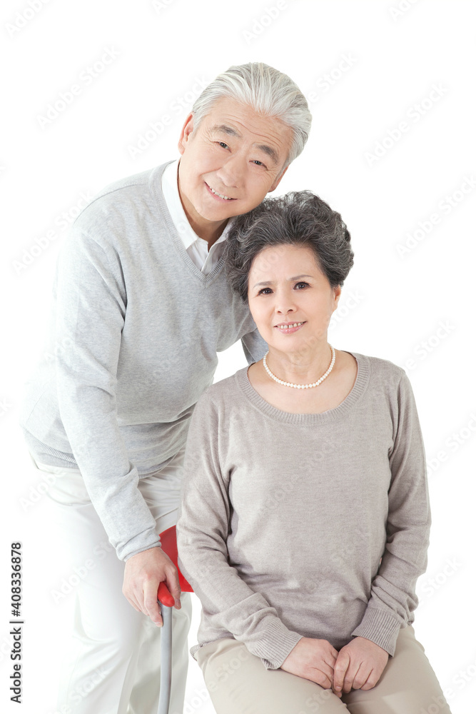 Portrait of Oriental old couple