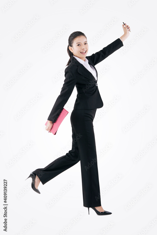 Walk in fashion business woman