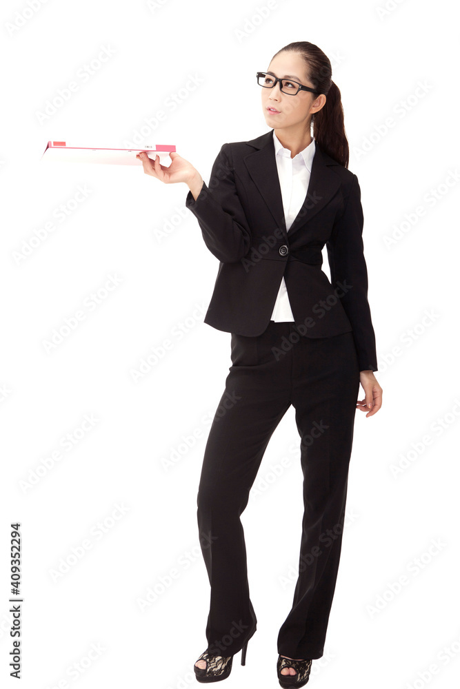 Business woman with folder