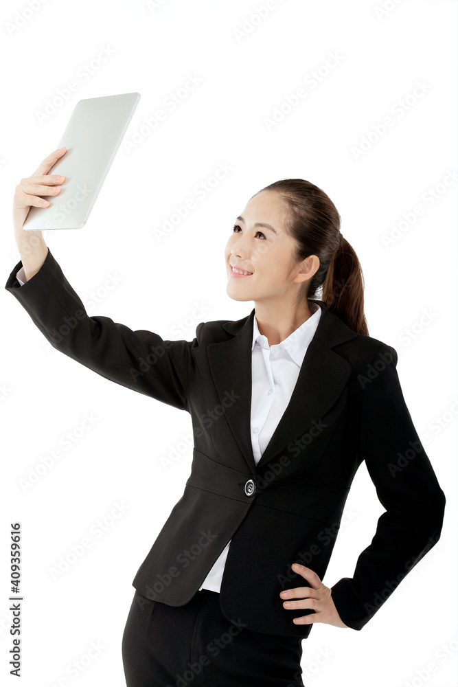 Business woman and IPAD