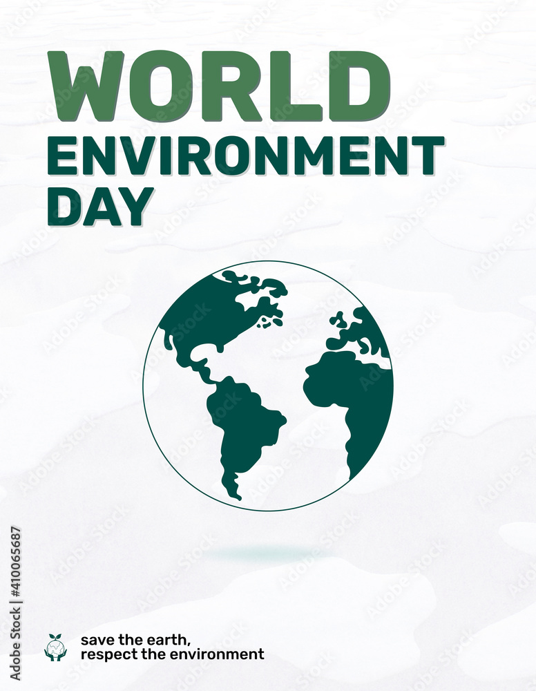 World environment day with save the earth flyer