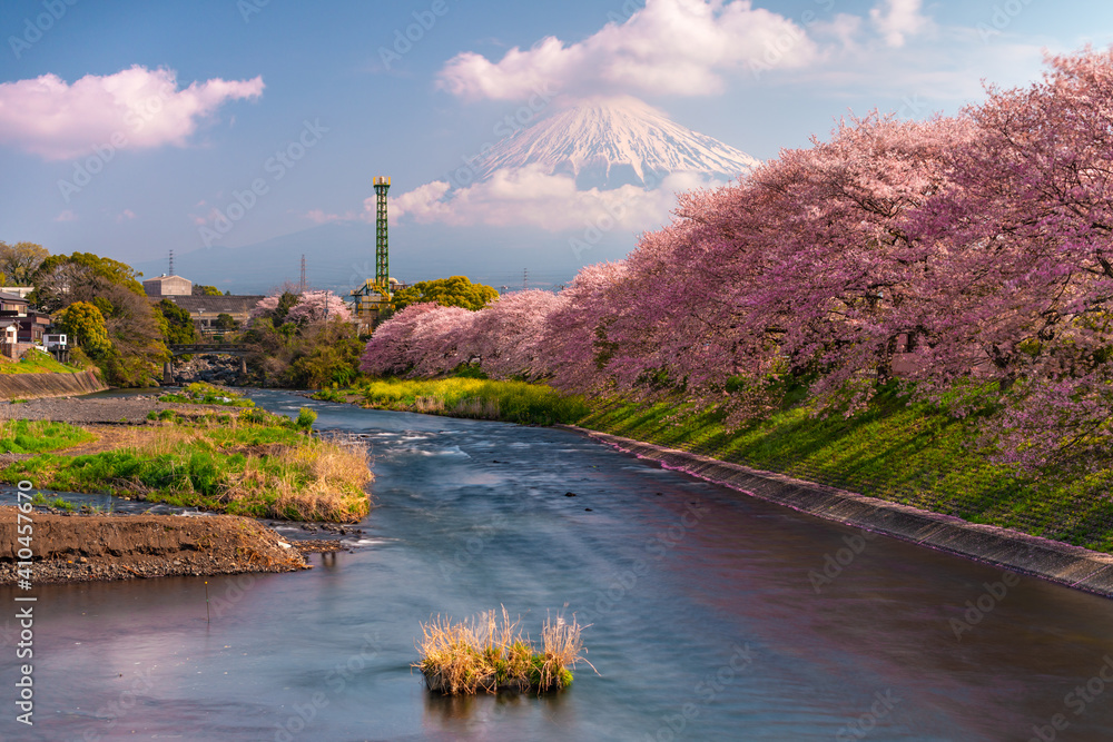 日本富士山春季景观