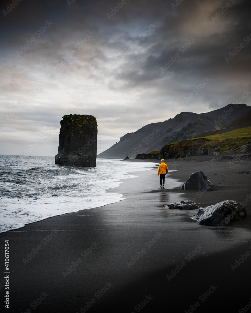 Icelandic black sand beach