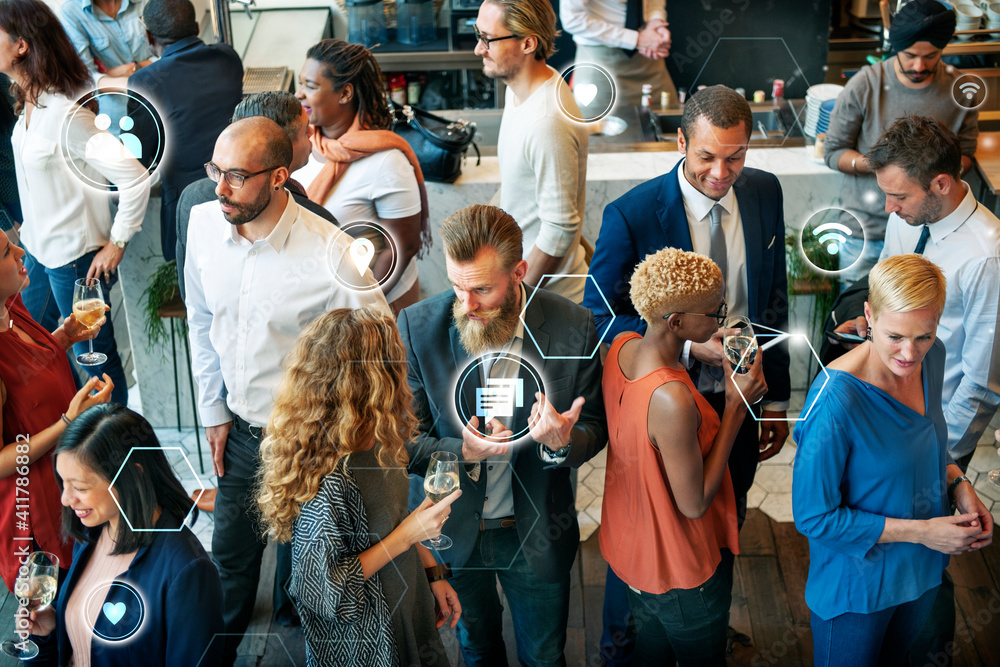 Business meetup at a cafe