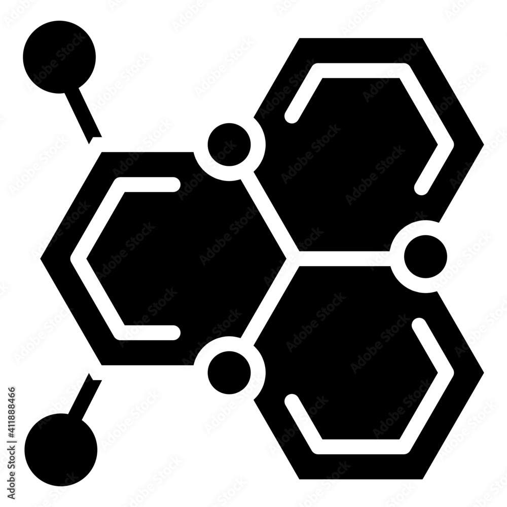 化合物结构的时尚设计图标
