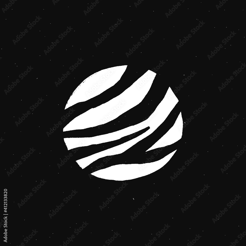 Mercury planet vector white galaxy doodle illustration sticker