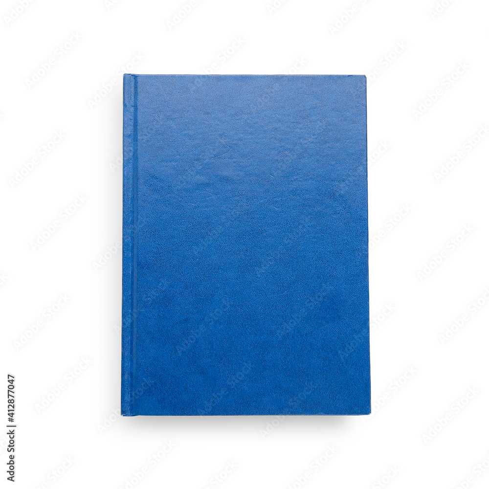 Blank book on white background