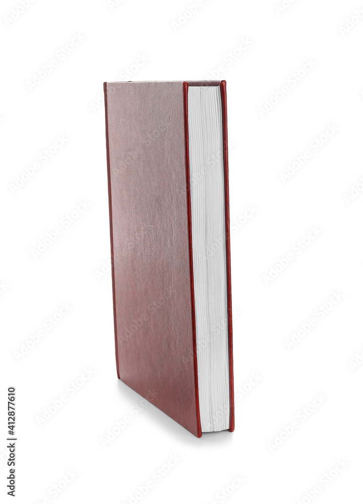 Blank book on white background