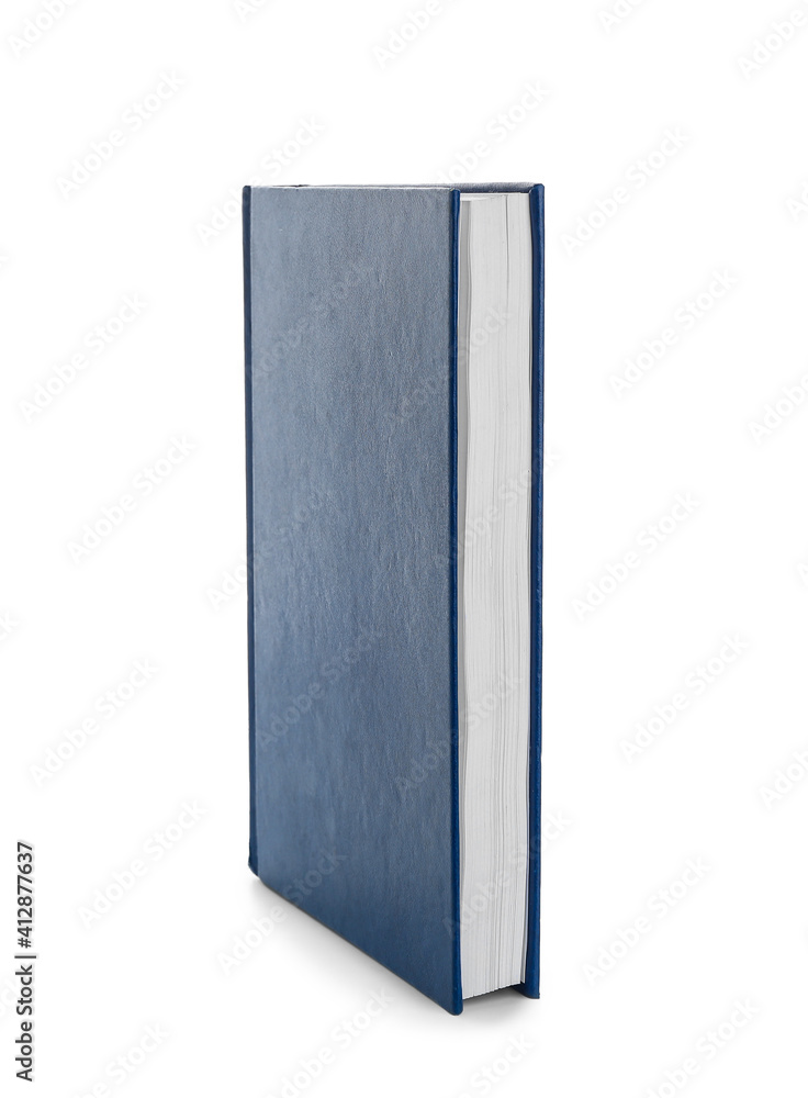 Blank book on white background