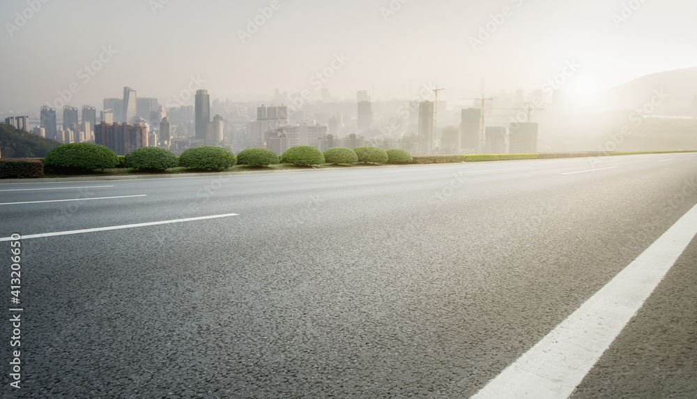 城市道路和城市建筑