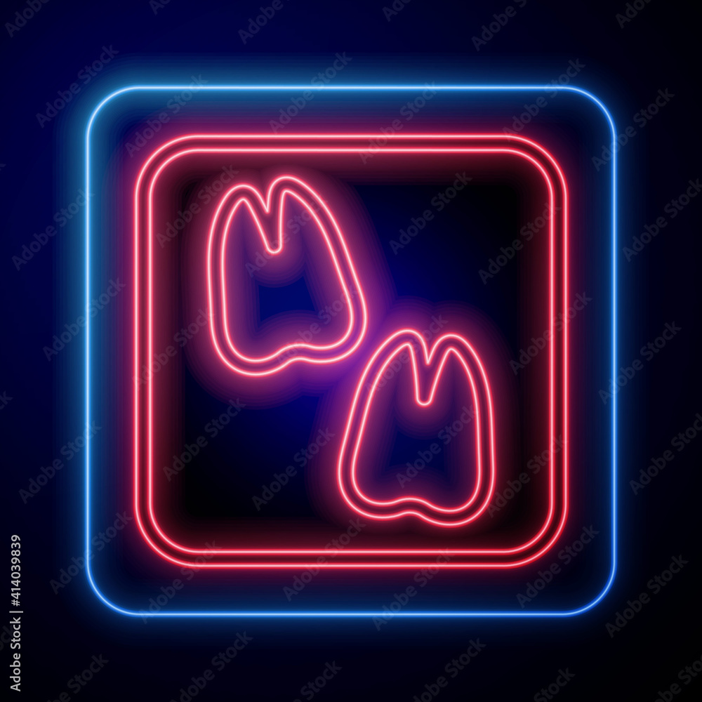 Glowing neon Camel paw footprint icon isolated on black background. Vector.