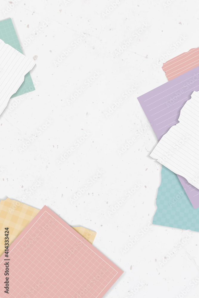 Colorful ripped note collection vector