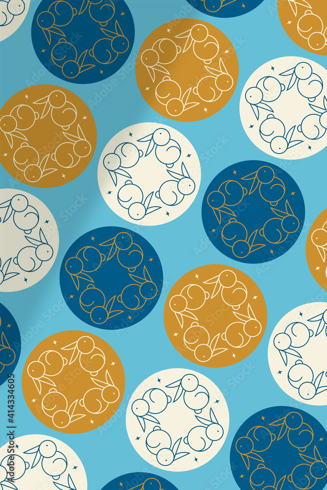 Chinese Mid Autumn festival patterned background vector