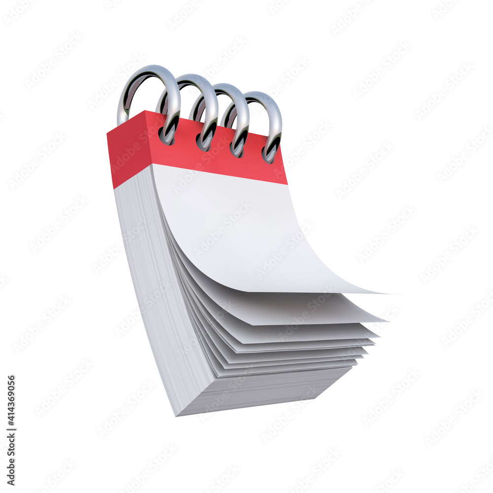 Blank notebook with blank sheets. Vector graphics