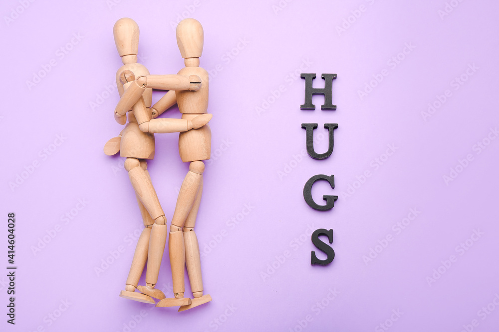 彩色背景上有HUGS