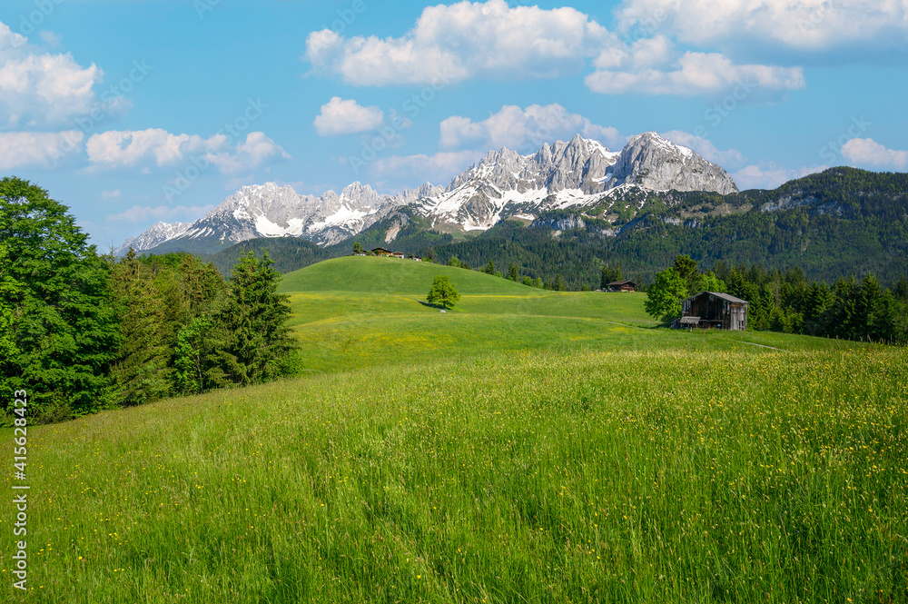 Mountain landscape in Kitzbühel, Austria