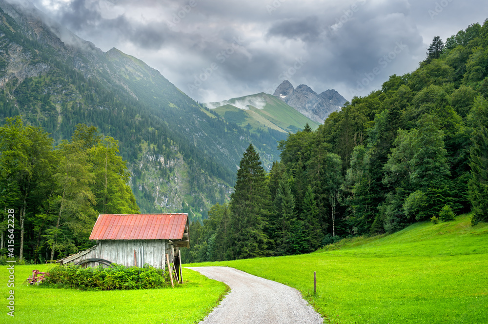 Old shed in the Alpes, Bavaria Germany