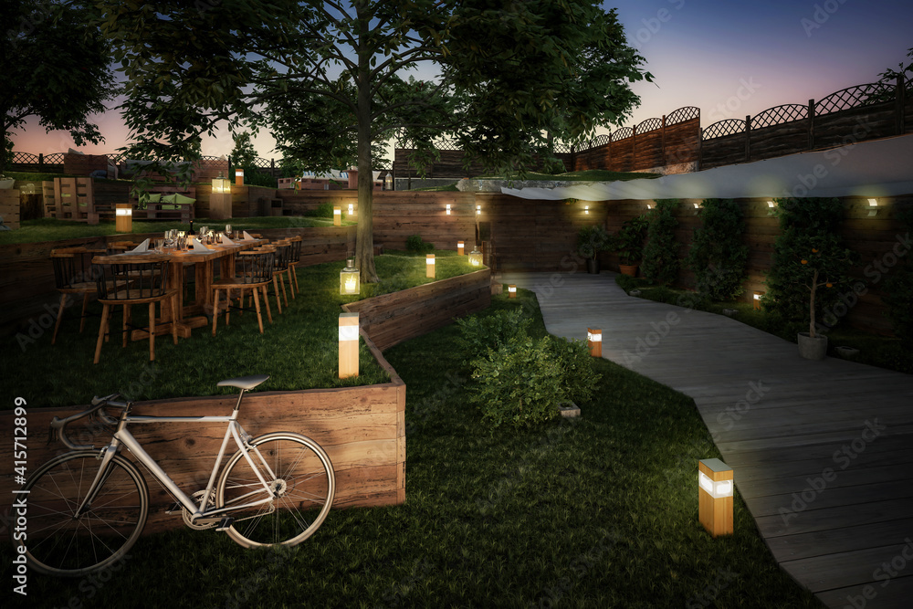 Project of Garden Pub & Restaurant (concept) - 3d visualization