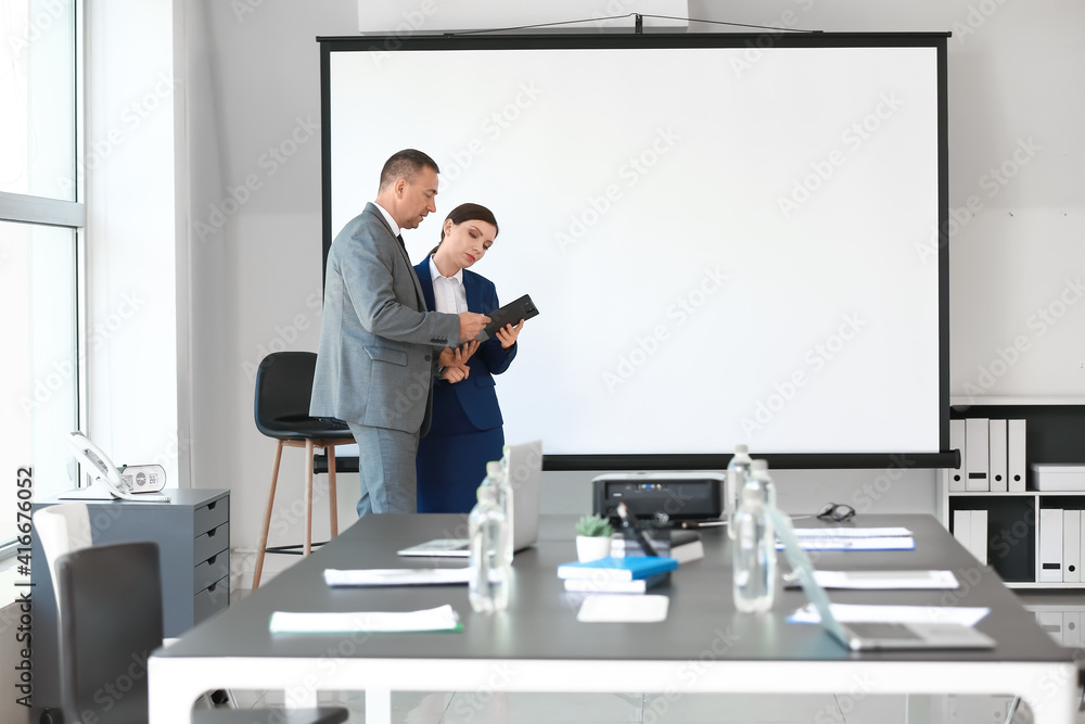 Business people having meeting in office