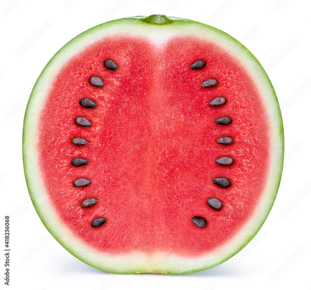 Fresh organic watermelon isolated clipping path