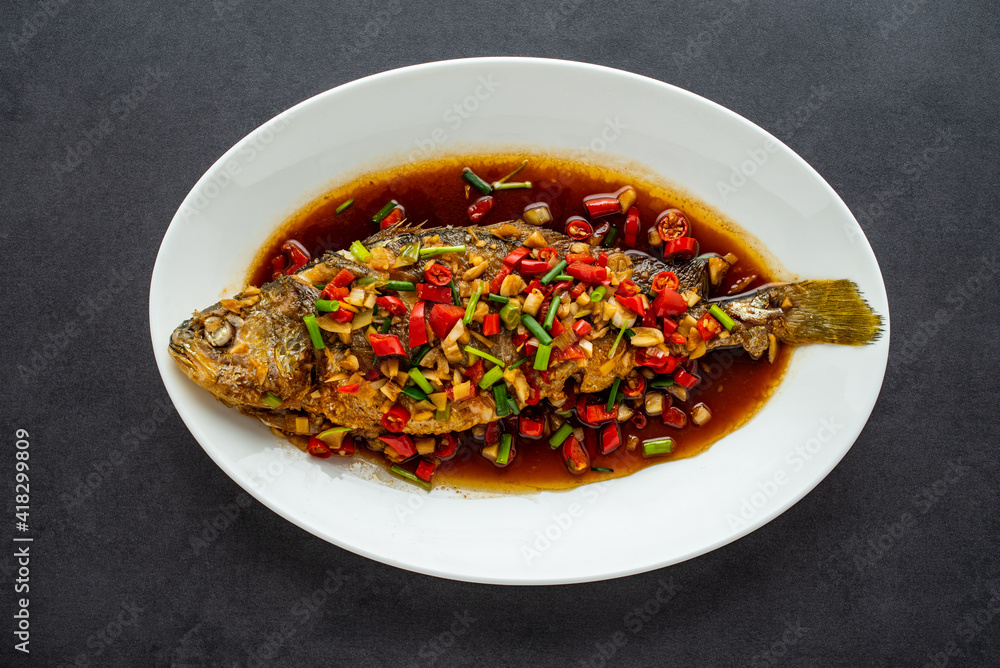 Braised Yellow Croaker in Chinese Food